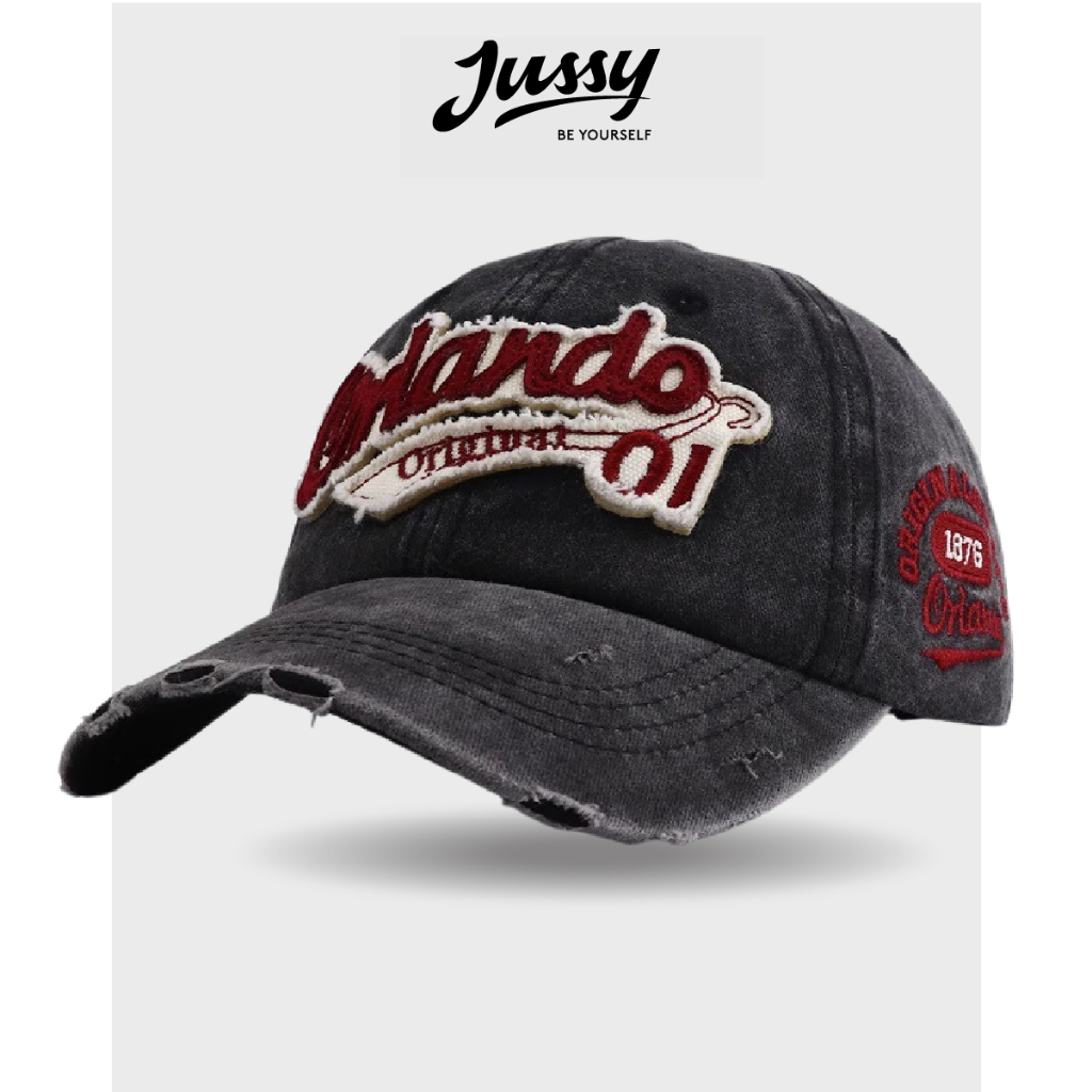 Mũ Lưỡi Trai Y2K Jean Wash ORLANDO Jussy Official Chất Vải Jean Form Mềm Nhiều Màu Hot Có Khóa Điều Chỉnh [HÀNG QC] | BigBuy360 - bigbuy360.vn