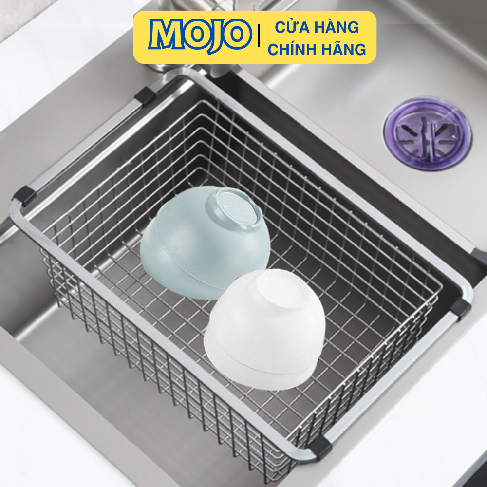Kệ Inox gác bồn rửa chén đựng bát đĩa tiện lợi Giá đựng hoa quả đa năng ...