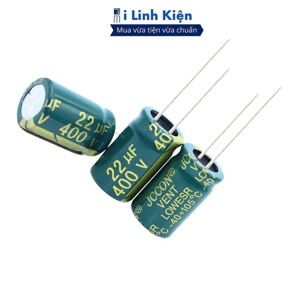 Tụ hóa 400V 22UF (5 tụ) chính hãng đảm bảo chất lượng ilinhkien.