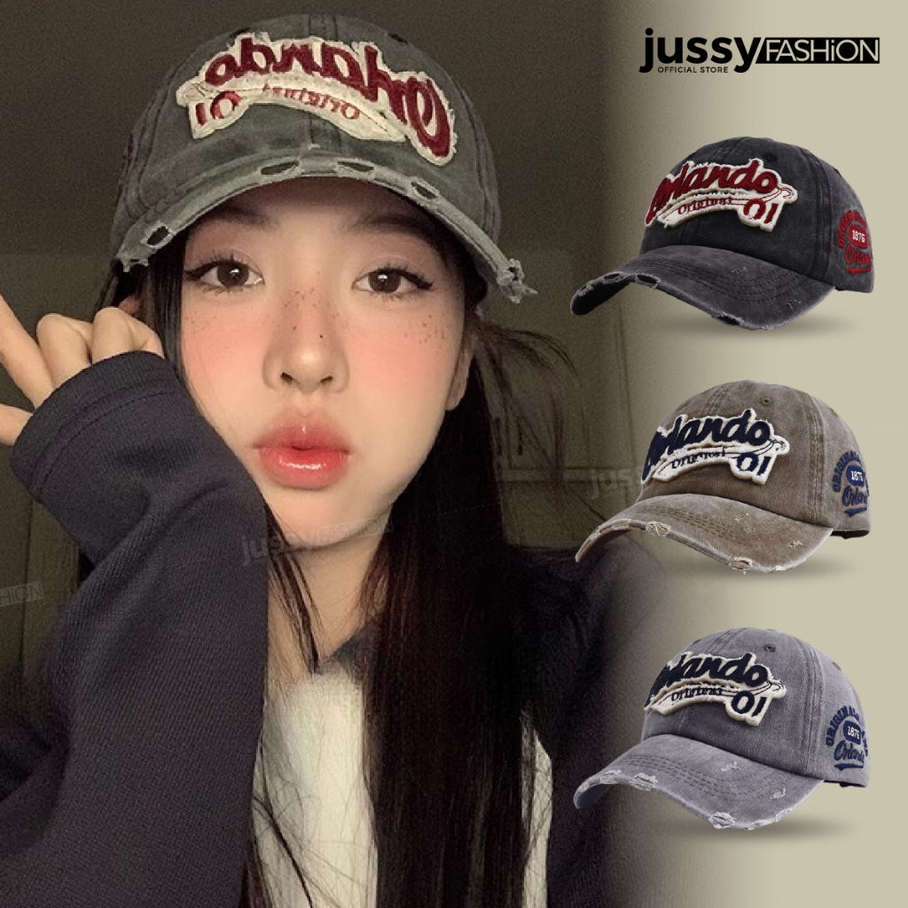 Mũ Lưỡi Trai Y2K Jean Wash ORLANDO Jussy Official Chất Vải Jean Form Mềm Nhiều Màu Hot Có Khóa Điều Chỉnh [HÀNG QC] | BigBuy360 - bigbuy360.vn