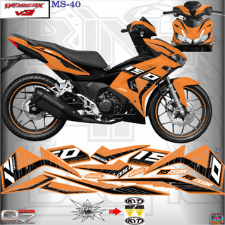 TEM RỜI WINNER V3 - MS 40 - IN DECAL 3 LỚP - KO BAY MÀU