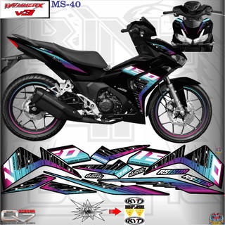 TEM RỜI WINNER V3 - MS 40 - IN DECAL 3 LỚP - KO BAY MÀU