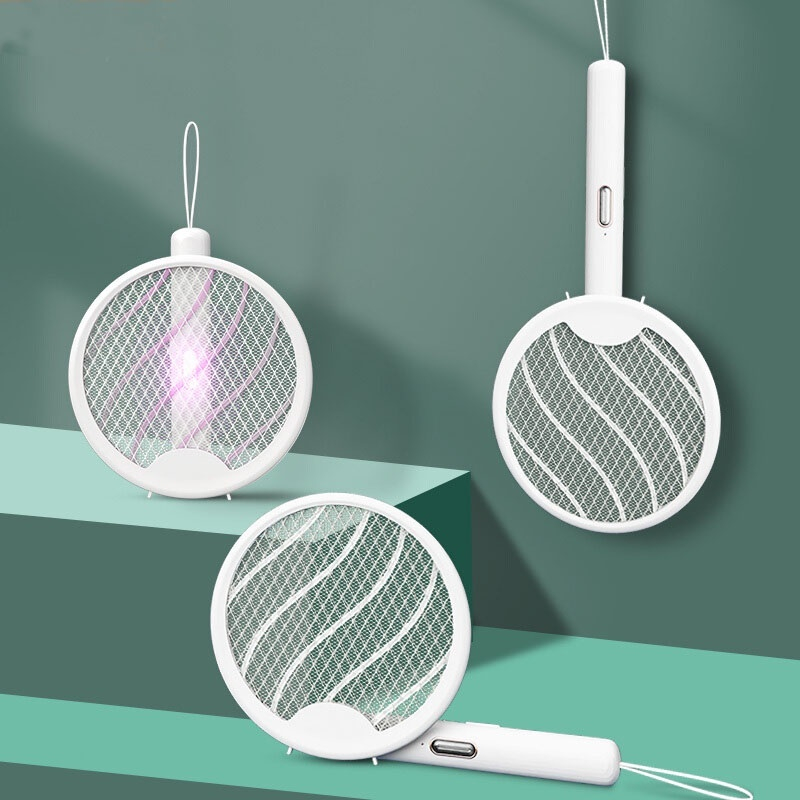 Vợt Bắt Muỗi Thông Minh Gấp Gọn 2 In 1 - Đèn Bắt Muỗi Tự Động Ban Đêm