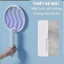 Vợt Bắt Muỗi Thông Minh Gấp Gọn 2 In 1 - Đèn Bắt Muỗi Tự Động Ban Đêm