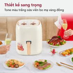 Nồi chiên không dầu 6.5L nhập khẩu Fujihome A6W công suất 1600W, nồi chiên cơ tự ngắt an toàn chống dính cao cấp Teflon — ảnh 3