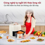Nồi chiên không dầu 6.5L nhập khẩu Fujihome A6W công suất 1600W, nồi chiên cơ tự ngắt an toàn chống dính cao cấp Teflon — ảnh 2