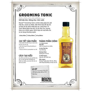 Dưỡng Tóc, Tạo Phồng Chai Đổ REUZEL Grooming Tonic - Hàng Chính Hãng