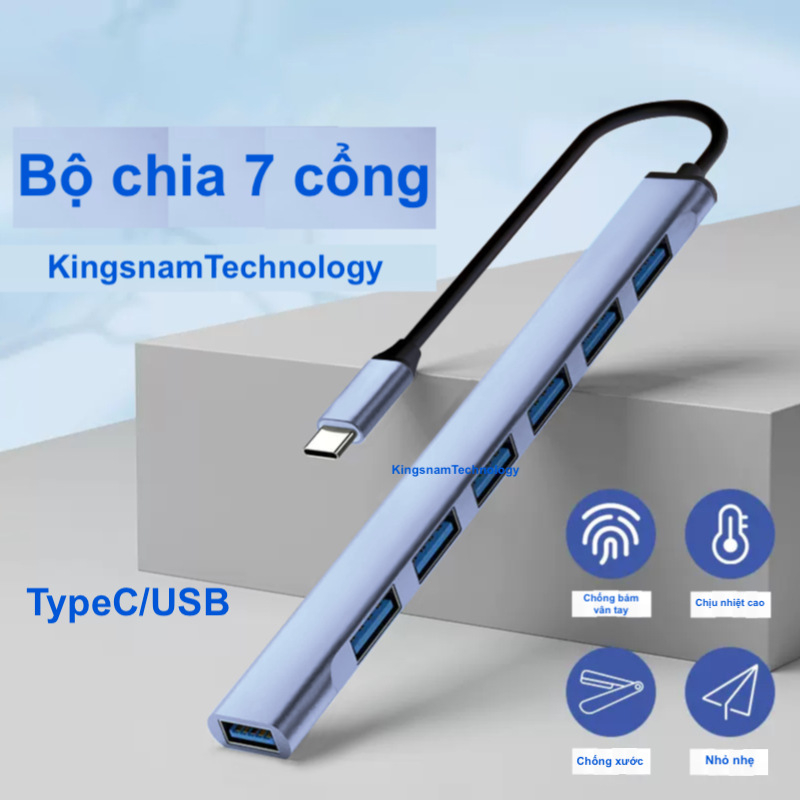 Bộ Chia 4 Cổng USB 3.0 Bộ chia cổng Hub USB và Hub Type C [3.0] Đa Năng ...