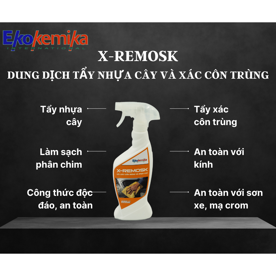 X-REMOSK DUNG DỊCH TẨY NHỰA CÂY & XÁC CÔN TRÙNG