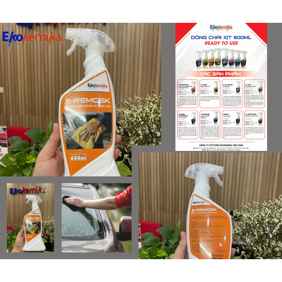 X-REMOSK DUNG DỊCH TẨY NHỰA CÂY & XÁC CÔN TRÙNG