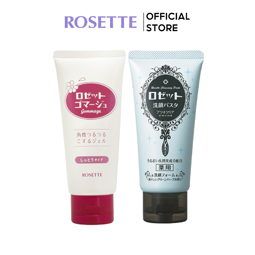 Ảnh Combo Tẩy Tế Bào Chết Rosette Dành Cho Da Khô Gommage Moist 120g Và Sữa Rửa Mặt Rosette Làm Giảm Mụn 120g 1