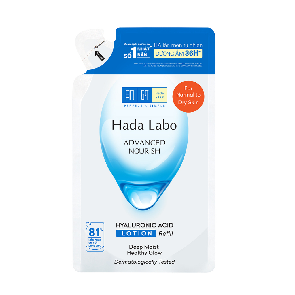 Ảnh Túi refill dung dịch dưỡng ẩm Hada Labo Advance Nourish Hyaluronic Acid cho da thường và da khô 170ml 1