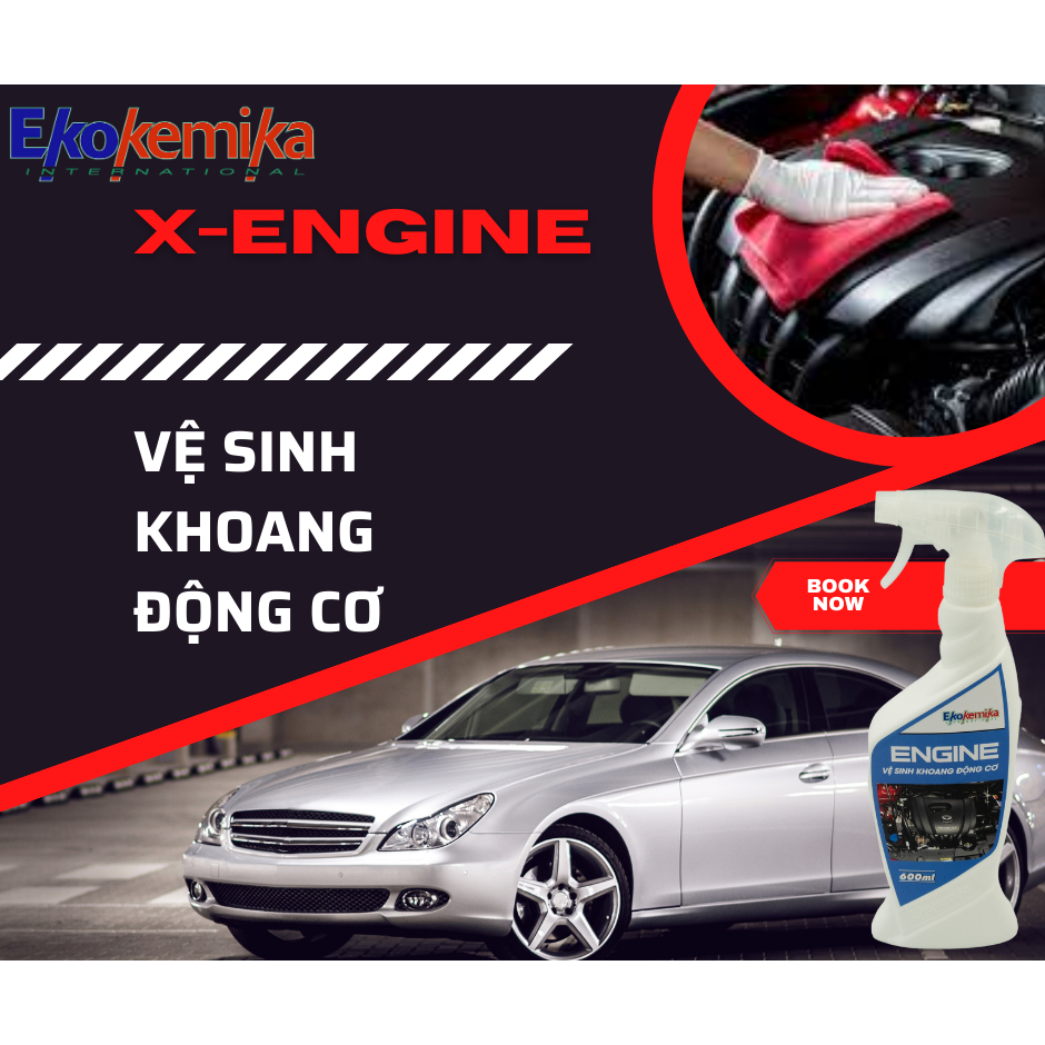 DUNG DỊCH LÀM SẠCH KHOANG ĐỘNG CƠ/ KHOANG MÁY Ô TÔ EKOKEMIKA X-ENGINE 600ML