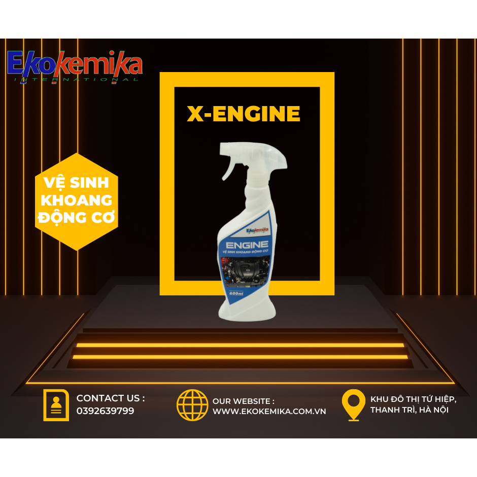 DUNG DỊCH LÀM SẠCH KHOANG ĐỘNG CƠ/ KHOANG MÁY Ô TÔ EKOKEMIKA X-ENGINE 600ML