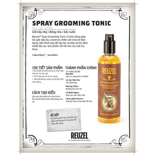Dưỡng Tóc, Tạo Phồng Chai Xịt REUZEL Grooming Tonic 355ml - Hàng Chính Hãng