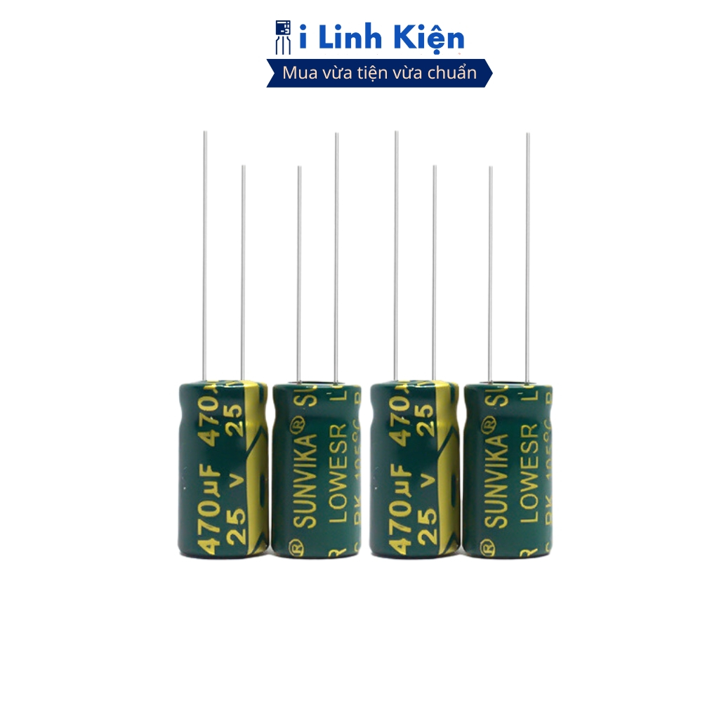 Tụ hóa 470UF 25V (5 tụ) tần số cao chính hãng ilinhkien