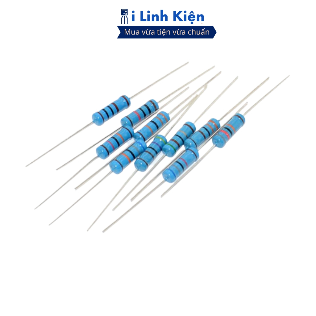 Điện trở vạch 5.1K-0R 1/2W 1% chân đồng chính hãng combo 20 con ilinhkien