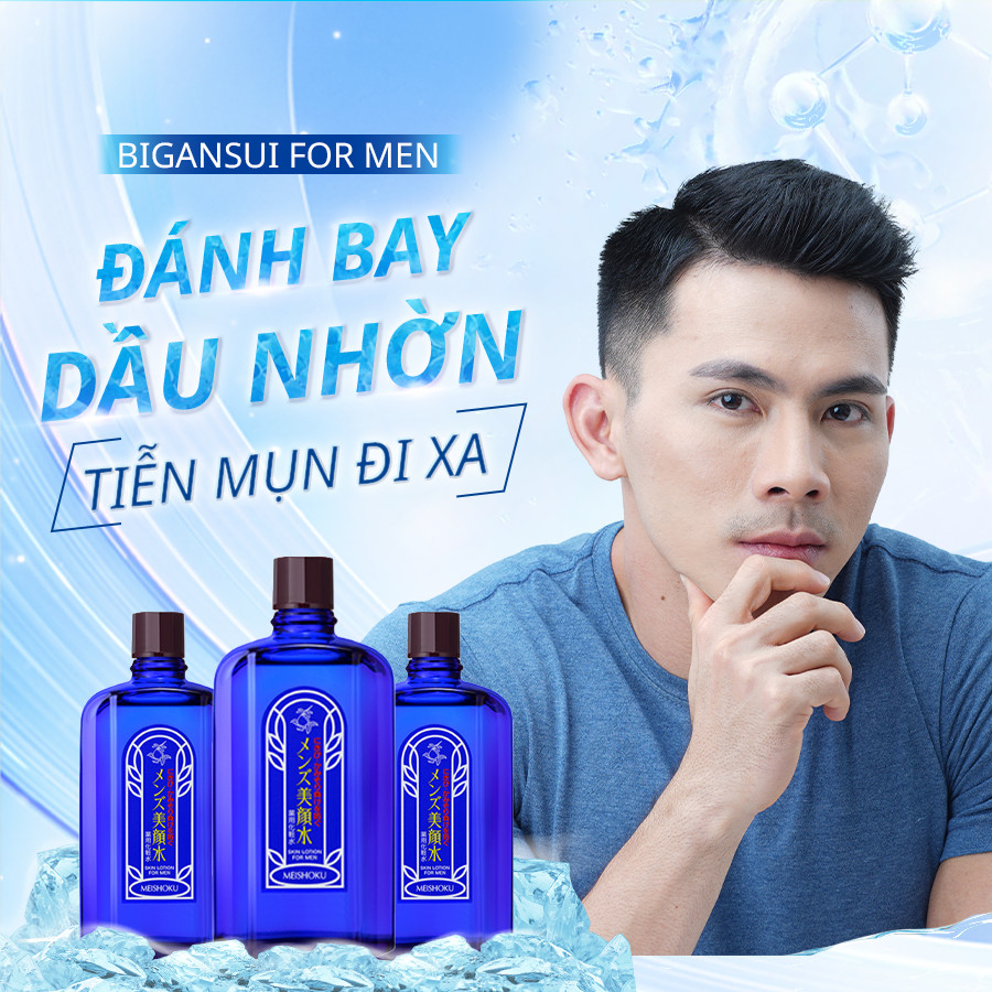 Ảnh Nước Hoa Hồng Làm Sạch Và Ngăn Ngừa Mụn Cho Nam MEISHOKU Bigansui For Men Lotion 90ML 3