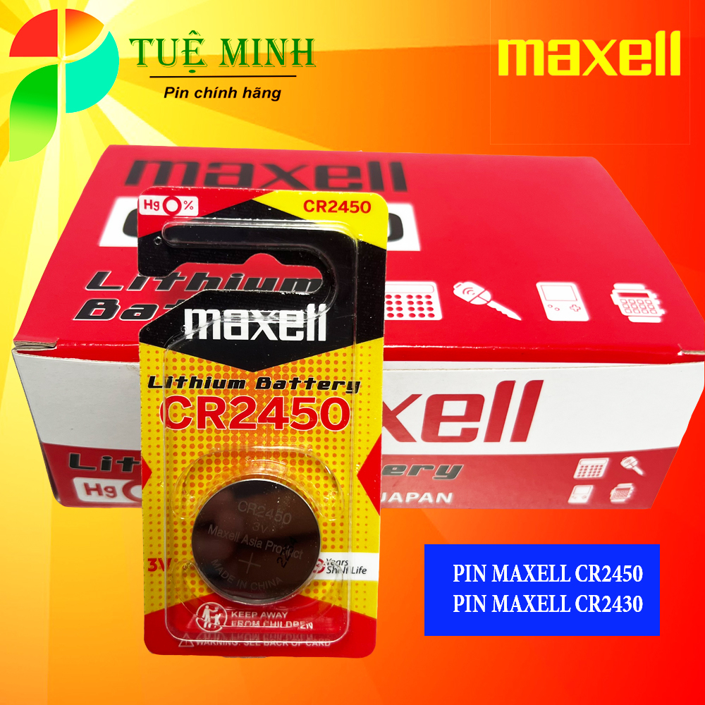 Pin Maxell CR2450 / CR2430 3V chính hãng Hạn sử dụng 10 năm, pin chìa ...