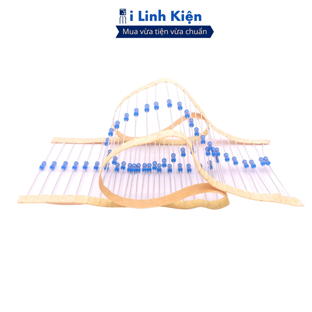 Điện trở vạch 1/4W 0R-240R 1% chân đồng combo 100 con ilinhkien