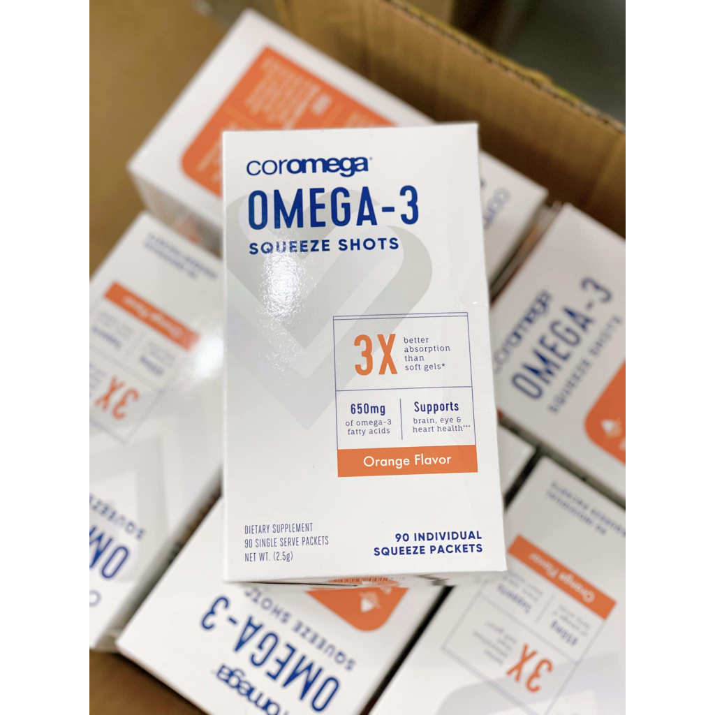 Coromega Omega-3 Orange Squeeze dầu cá dạng túi tiện lợi | Shopee Việt Nam