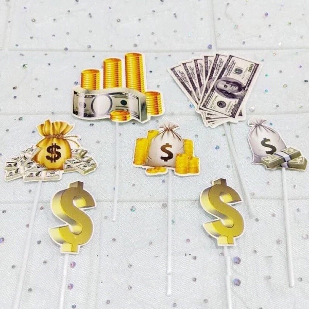Product image [SIÊU RẺ] - Set cắm giấy tiền  - Trang trí bánh sinh nhật bánh kem 2