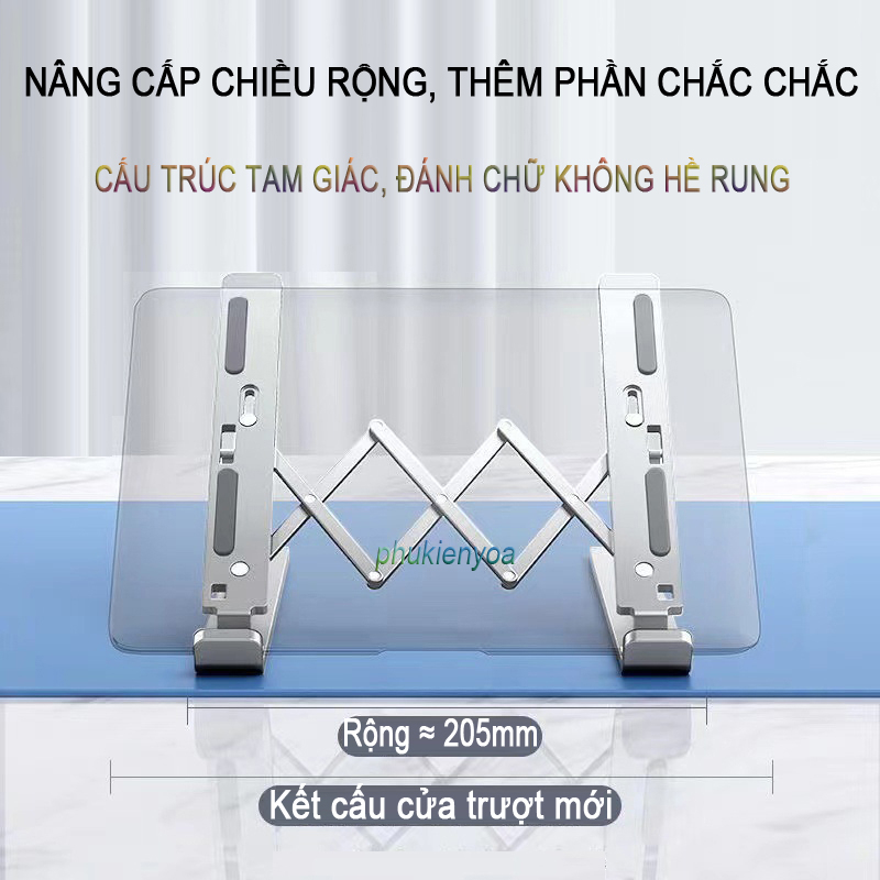 Giá đỡ laptop, macbook, ipad giúp tản nhiệt máy tính và điểu chỉnh tư thế ngồi