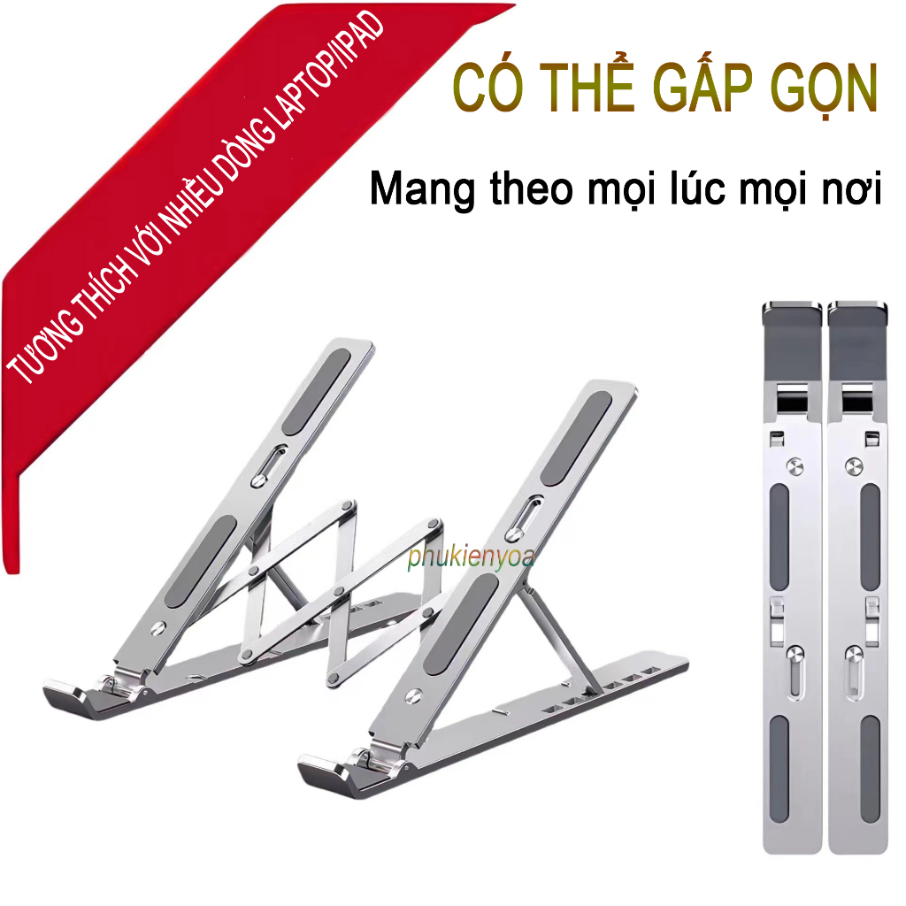 Giá đỡ laptop, macbook, ipad giúp tản nhiệt máy tính và điểu chỉnh tư thế ngồi