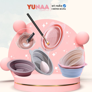 [Y086] Dụng Cụ, Tô chuyên rửa, vệ sinh cọ trang điểm - Gấp Gọn, Linh Hoạt dễ mang theo Du Lịch