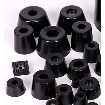 Set 10 Đế cao su chân loa, chân máy, chân tủ kệ, DIY, có lỗ bắt vít, nhiều kích thước, hàng tiêu chuẩn linh kiện điện tử