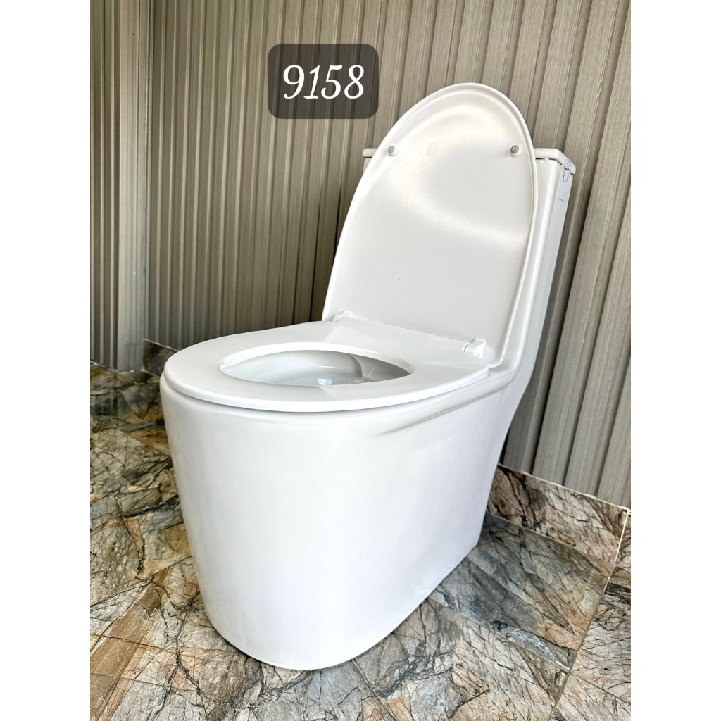 Bồn cầu ZENLER – 9158 Xả Xoáy Nắp Êm | Shopee Việt Nam
