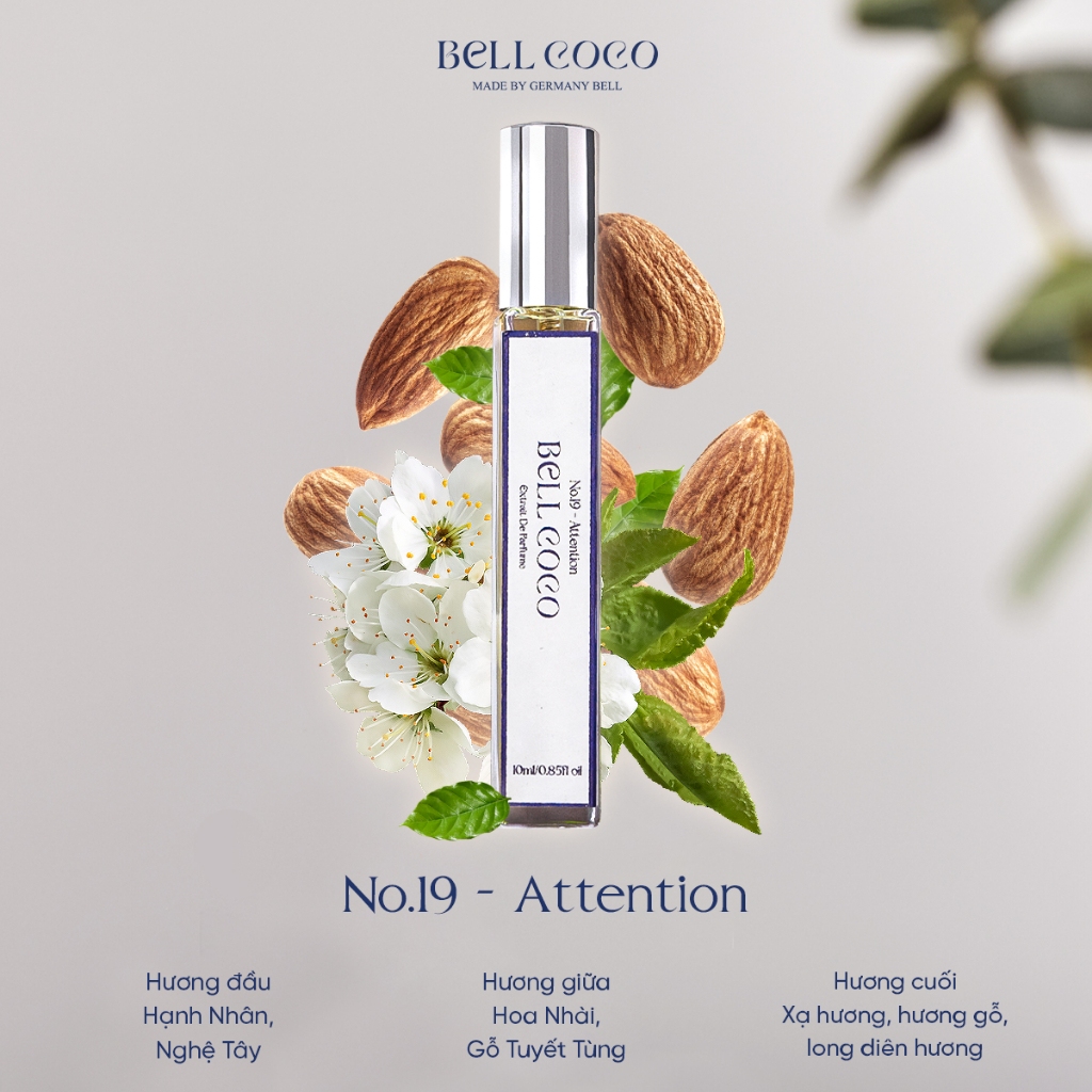 Tinh chất nước hoa Unisex No.19 ATTENTION 10ml BELLCOCO