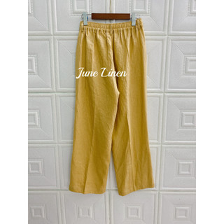 JUNE LINEN. Quần dài ống suông LINEN PHÁP. Chất vải xịn nhất của Linen. Lưng cao.