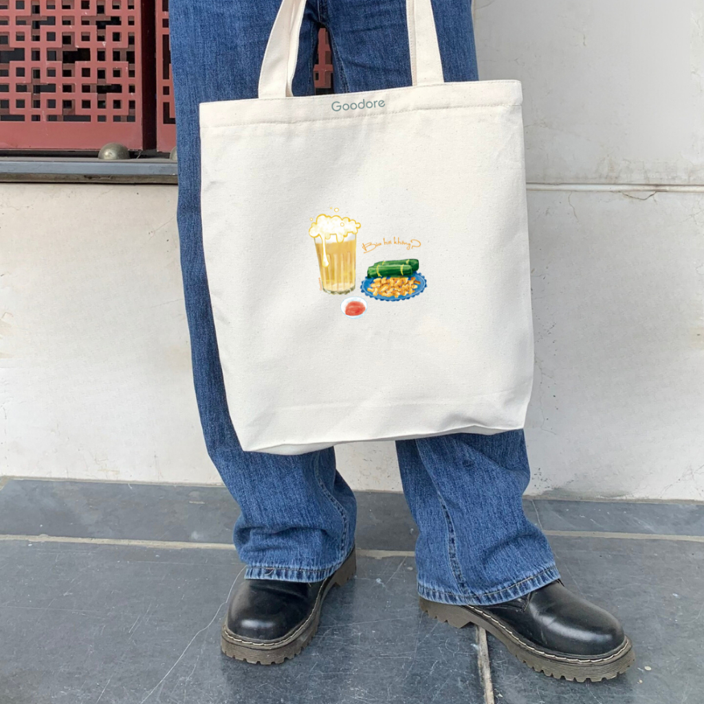 Túi tote vải canvas Goodore thiết kế Bộ sưu tập Lê La Việt Nam phong cách năng động cá tính
