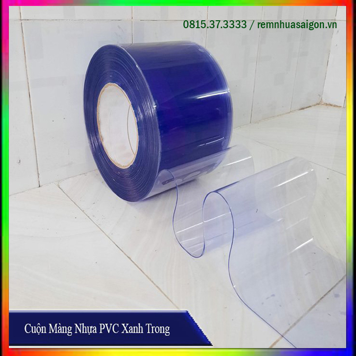 [Hỏa Tốc HCM] Nhựa PVC dẻo xanh trong 1m x dày 1,5mm ngăn lạnh điều hòa ...