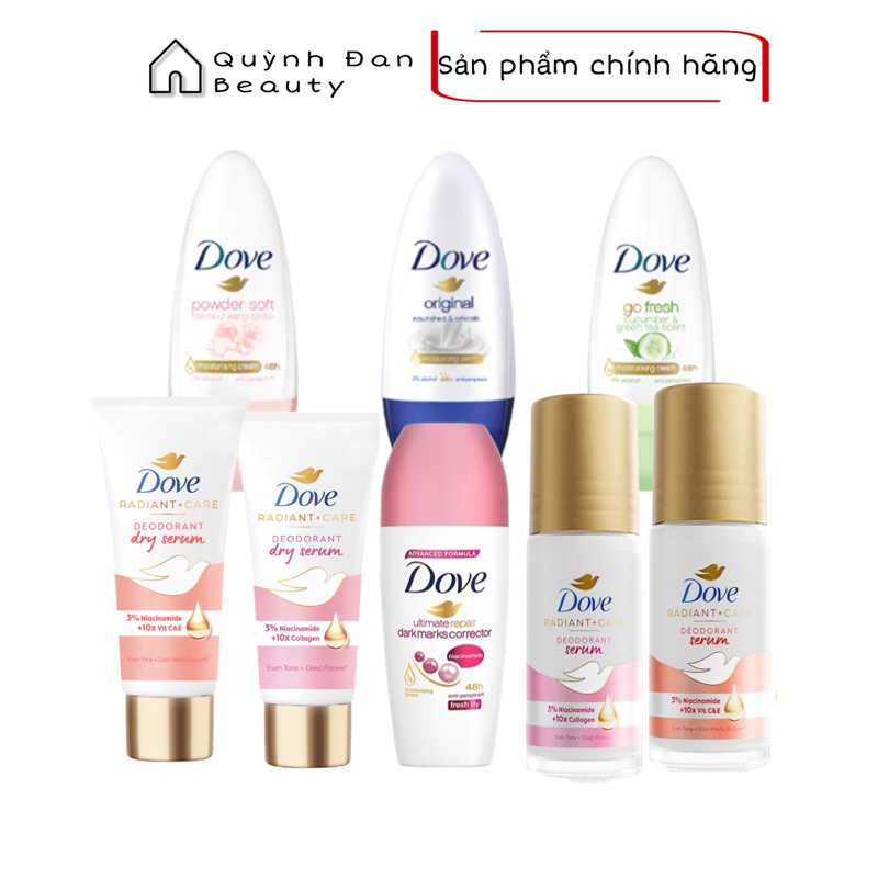 Lăn Ngăn Mùi Tinh Chất Serum Cao Cấp Dove Dành Cho Nữ Với 3% Niacinamide 45ml