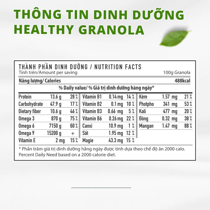 Granola Mật Ong Vanilla Dinh Dưỡng Ăn Kiêng Mix Sữa Chua Trái Cây Dùng Ăn Sáng Healthy Your Superfood – 6