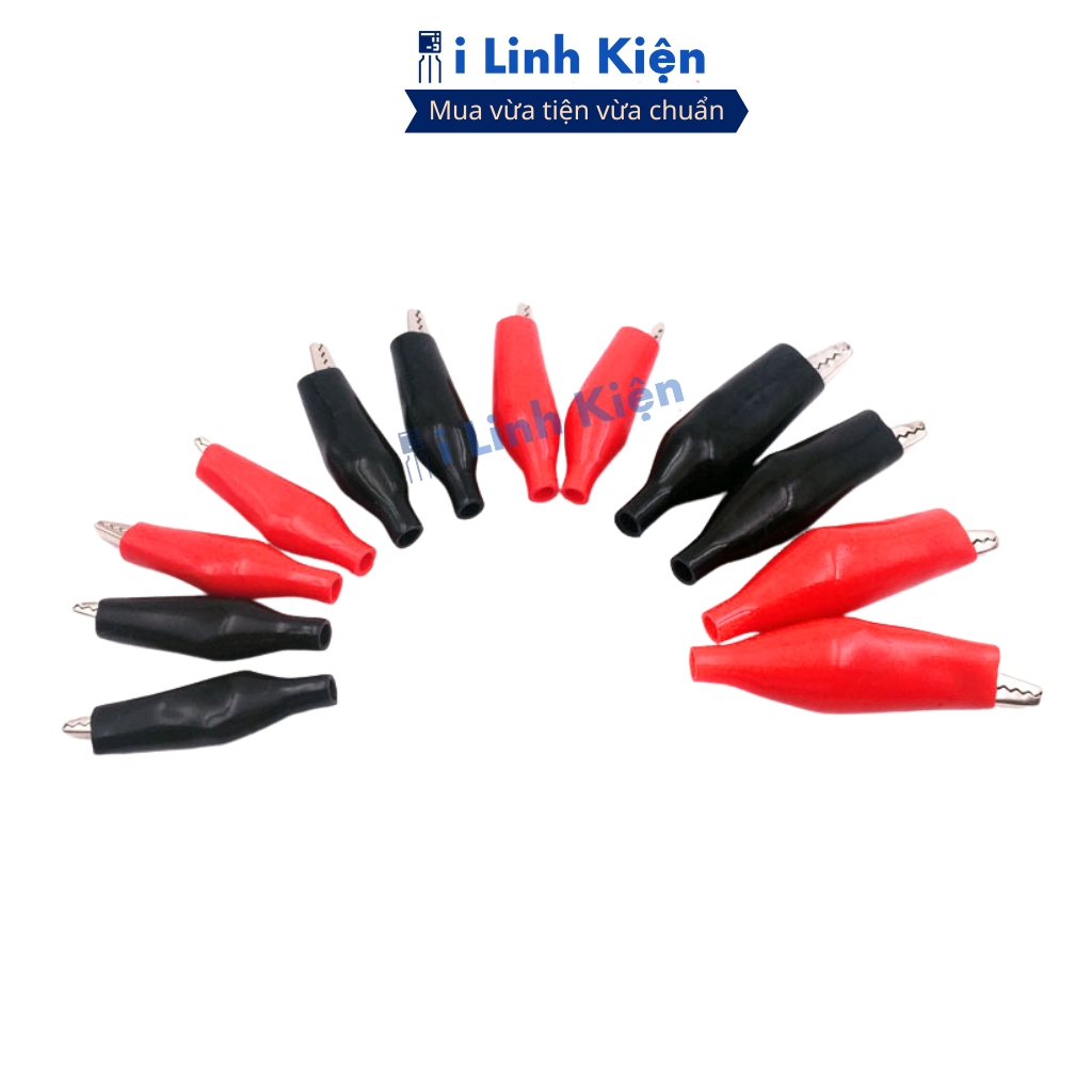 Kẹp cá sấu nhỏ 26mm chính hãng chất lượng cao (1 đen + 1 đỏ) ilinhkien.