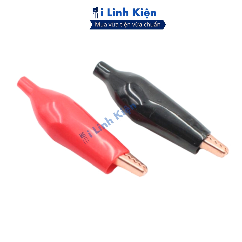 Kẹp cá sấu nhỏ 26mm chính hãng chất lượng cao (1 đen + 1 đỏ) ilinhkien.