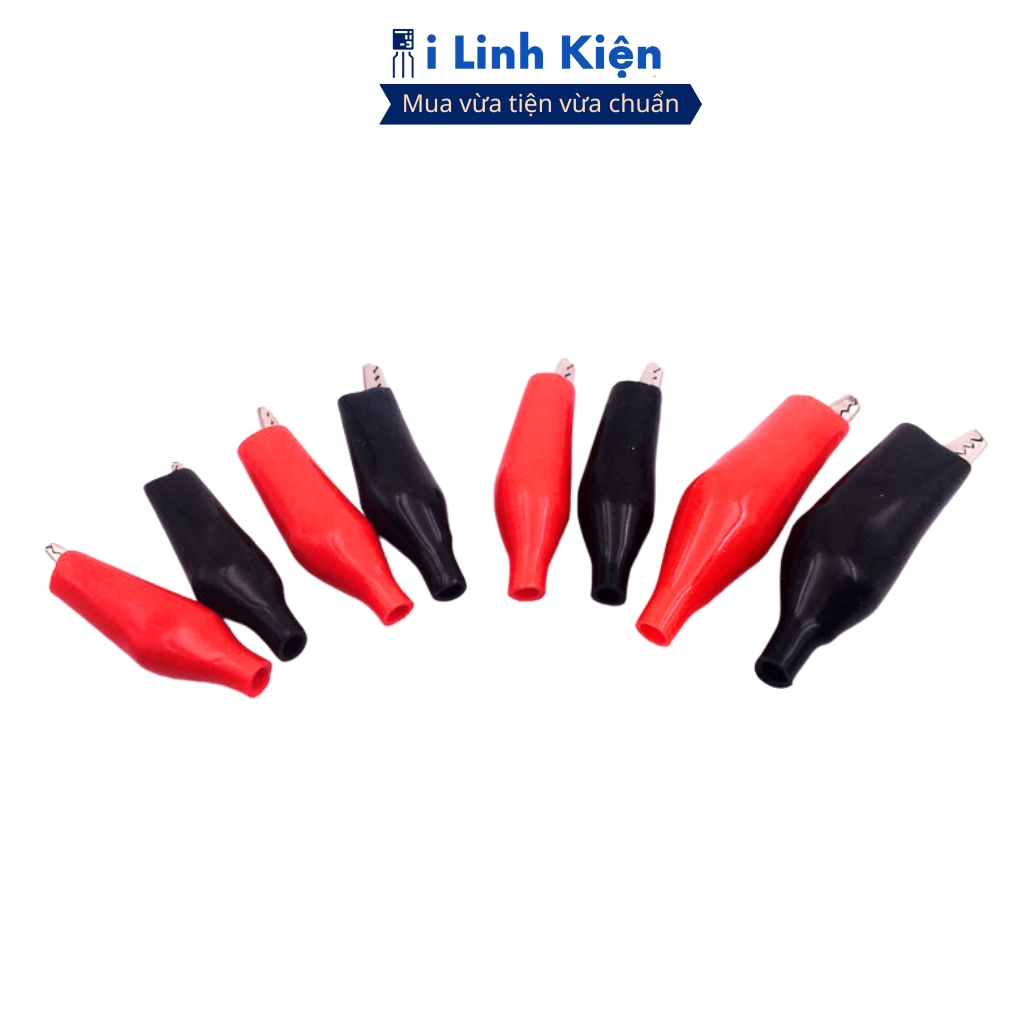 Kẹp cá sấu nhỏ 26mm chính hãng chất lượng cao (1 đen + 1 đỏ) ilinhkien.