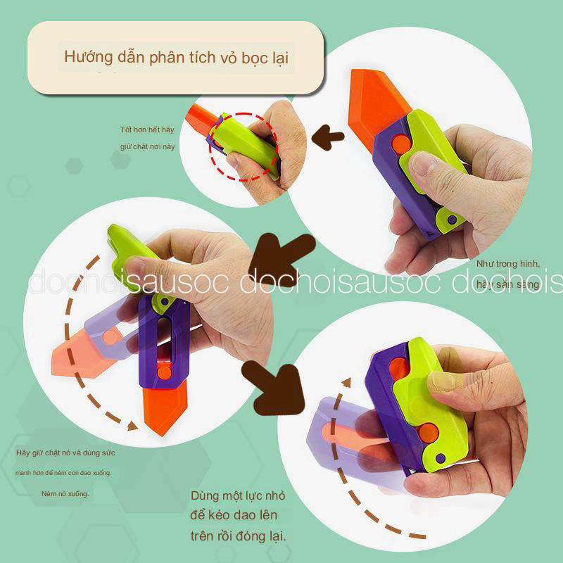Dao Cà Rốt Trọng Lực 3D Lược trọng lực Hot Trend giải toả căng thẳng