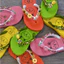 Dép Kẹp Xỏ Ngón HD Handmade Cho Bé Gái Đính Sticker Kẹo Mút Dễ Thương Đế Cao Su Mềm TLH02