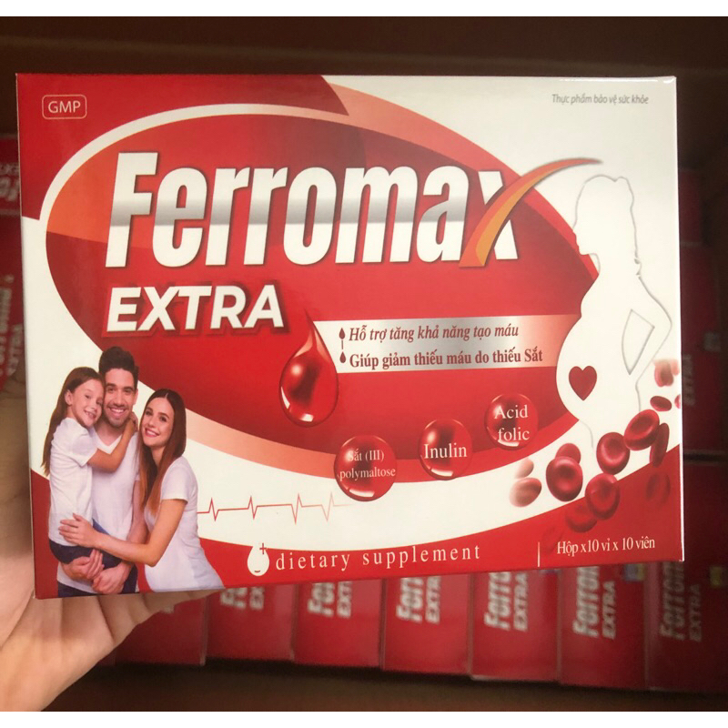 HỘP 100 VIÊN BỔ MÁU FERROMAX EXTRA SẮT VIÊN | Shopee Việt Nam