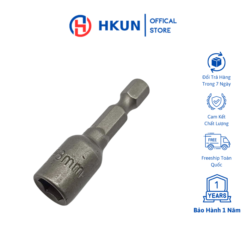 Đầu bắn tôn cho máy khoan pin, máy siết bulong, máy bắn vít 8*42mm