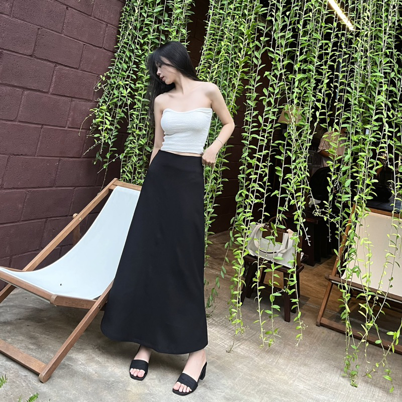 [Mã 6MINI7 giảm 50K đơn 150K] Chân váy xuông xoè dài sang chảnh, kiểu