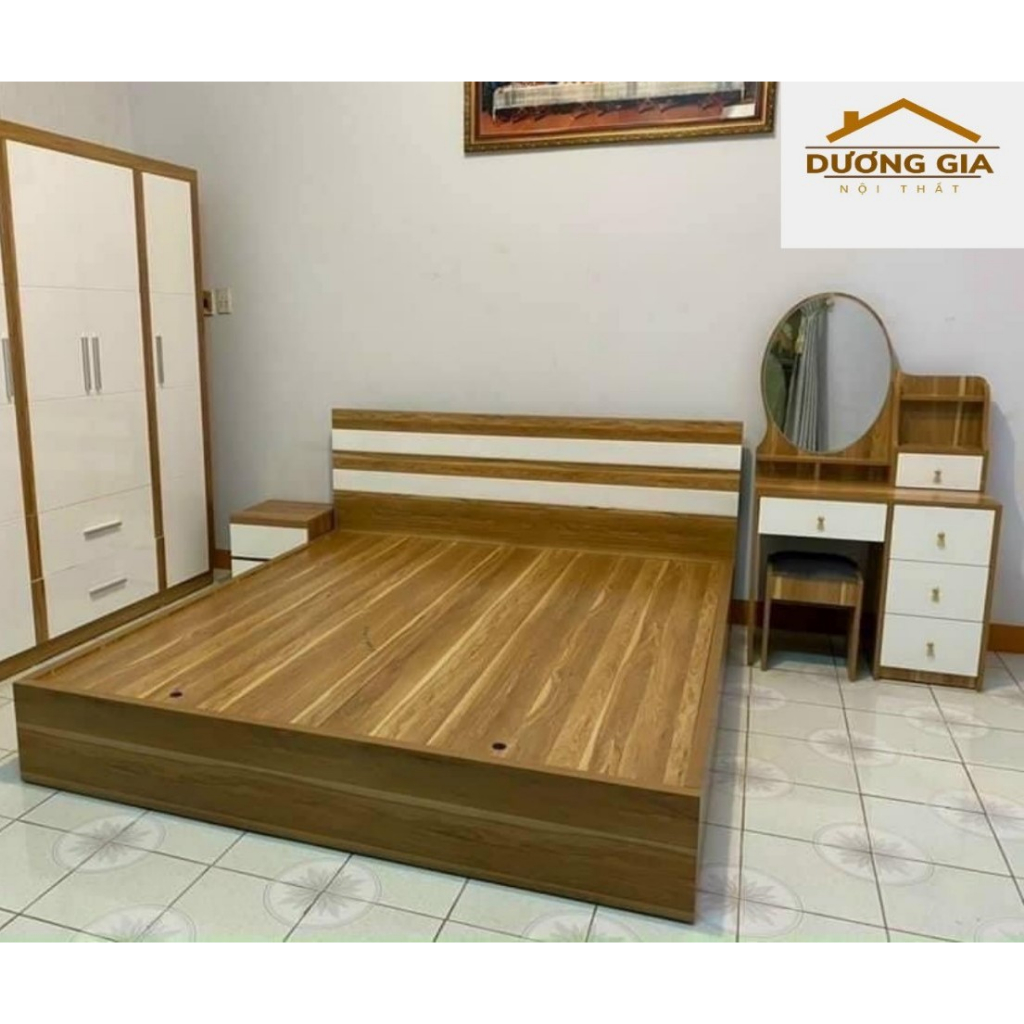Giường gỗ 1m2,1m4,1m6,1m8, giường gỗ mdf cao cấp cho căn hộ chung cư ...