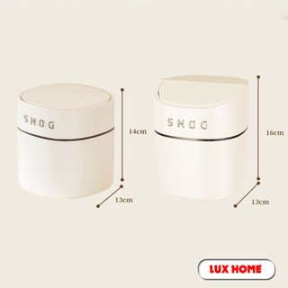 Thùng rác mini để bàn thiết kế mới ngăn mùi hiệu quả kiểu dáng nắp gập và nắp lật