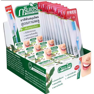 Kem Trắng Răng GREEN HERB Thái Lan 25gr tặng Bàn Chải đánh răng