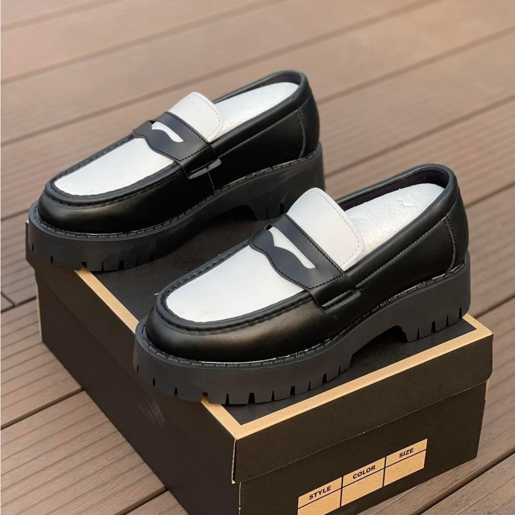 Giày Lười Nam Loafer Da Xít Đế Chucky Màu Đen, Giày Da Nam Kiểu Dáng Công Sở Cao Cấp Mã 2526 - Xưởng Giày Chelsea Boot