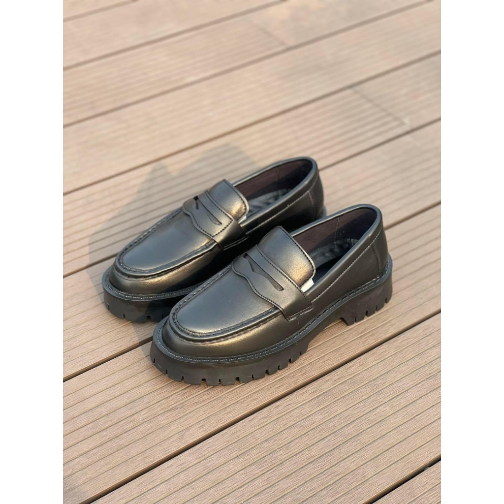 Giày Lười Nam Loafer Da Xít Đế Chucky Màu Đen, Giày Da Nam Kiểu Dáng Công Sở Cao Cấp Mã 2526 - Xưởng Giày Chelsea Boot